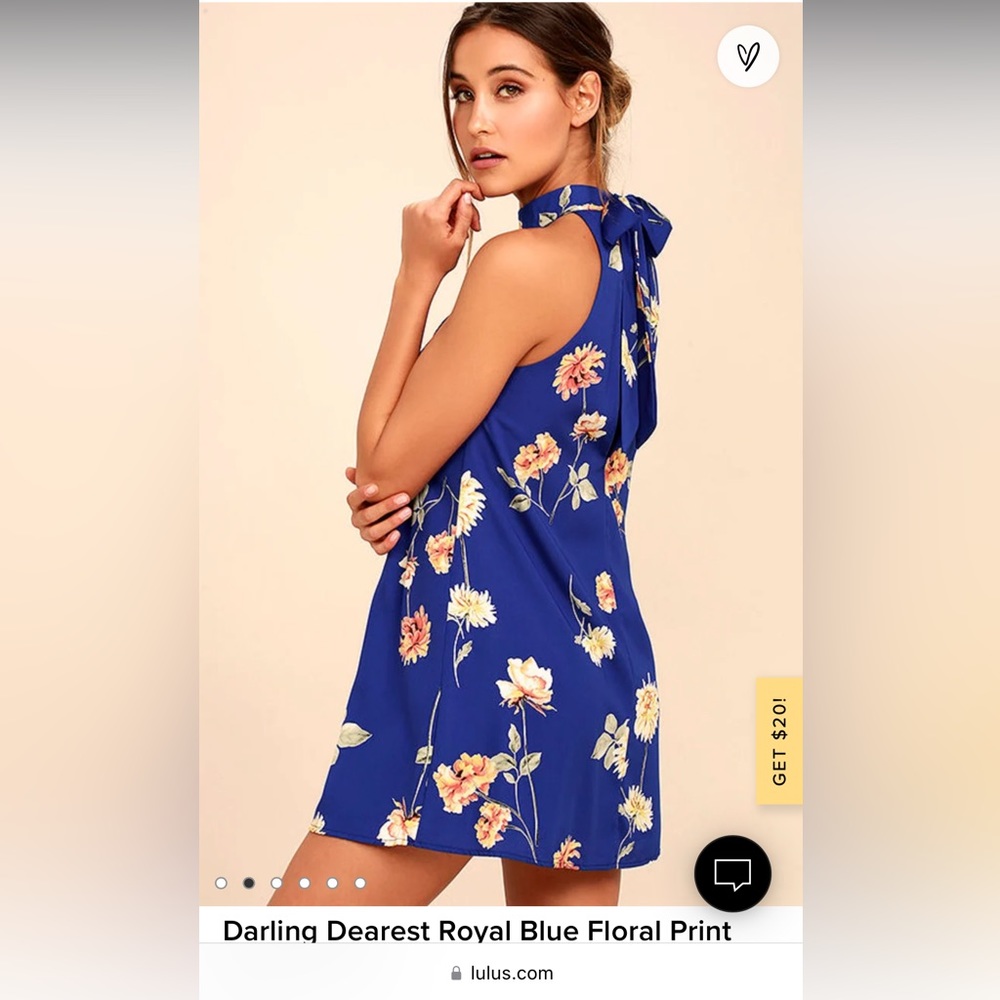 Darling dearest royal blue mini dress